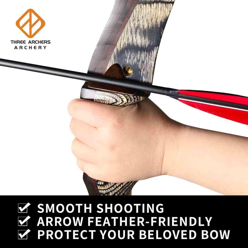 THREE ARCHERS Fur Arrow Rest Stick on Recurve Bow Riser Adhesive Backed Sticker on Longbow for Recurve Bow Hunting Shooting（4 Pairs） - Image 4